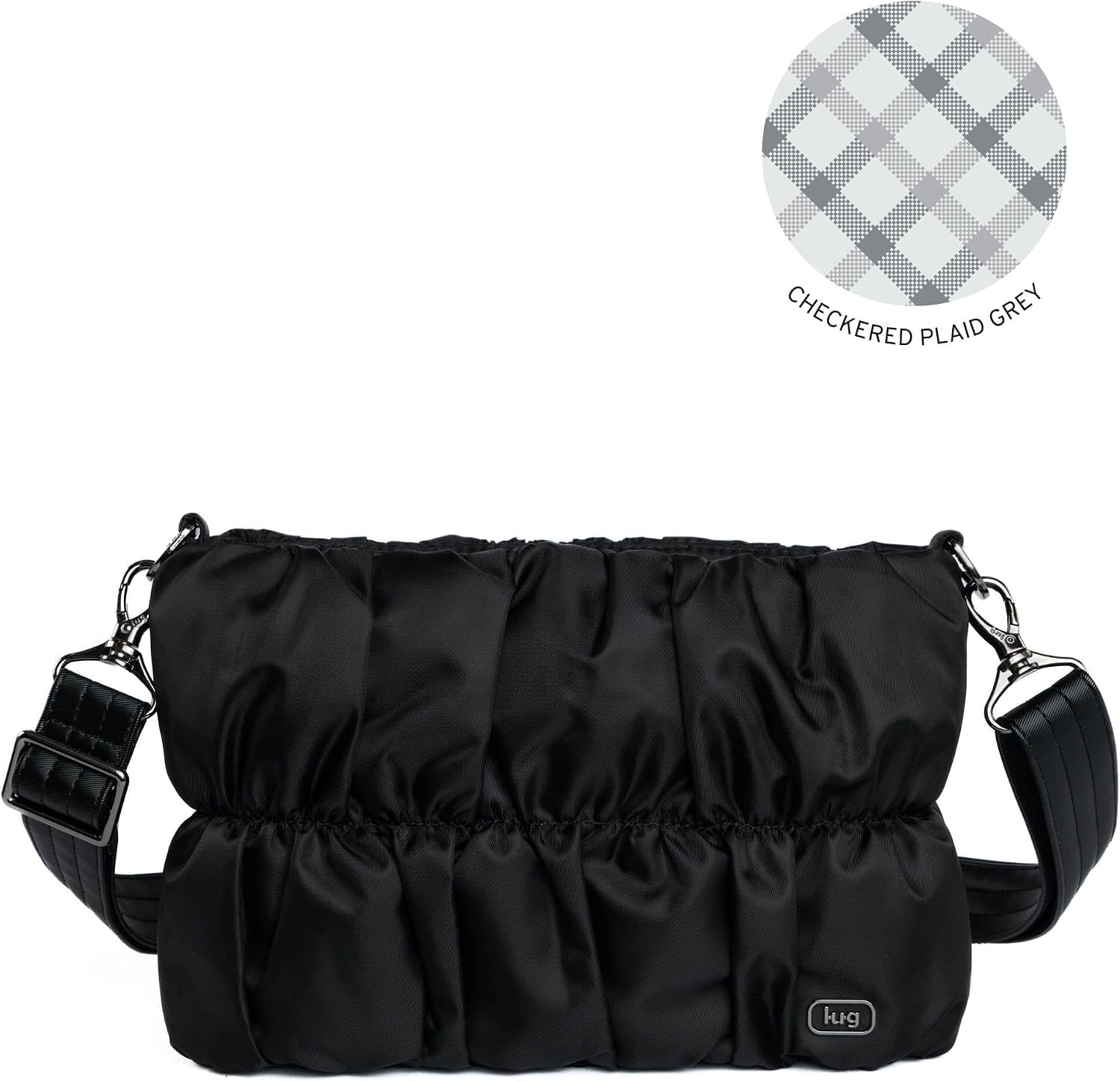 Lug Flounce Ruched Crossbody Bag