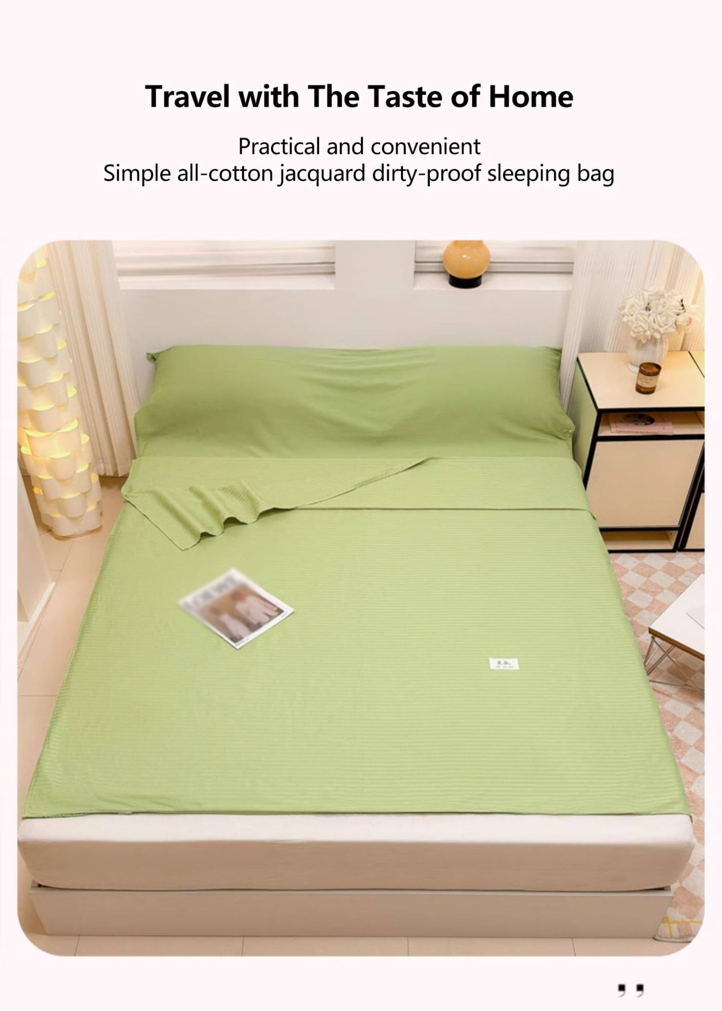 Sacco Lenzuolo in Cotone Sacco a Pelo for Adulti Lenzuola da Campeggio Sacco a Pelo da Viaggio for Zaino in Spalla Hotel Ostelli Leggero Singolo Doppio(Beige,80x210cm-31x82)