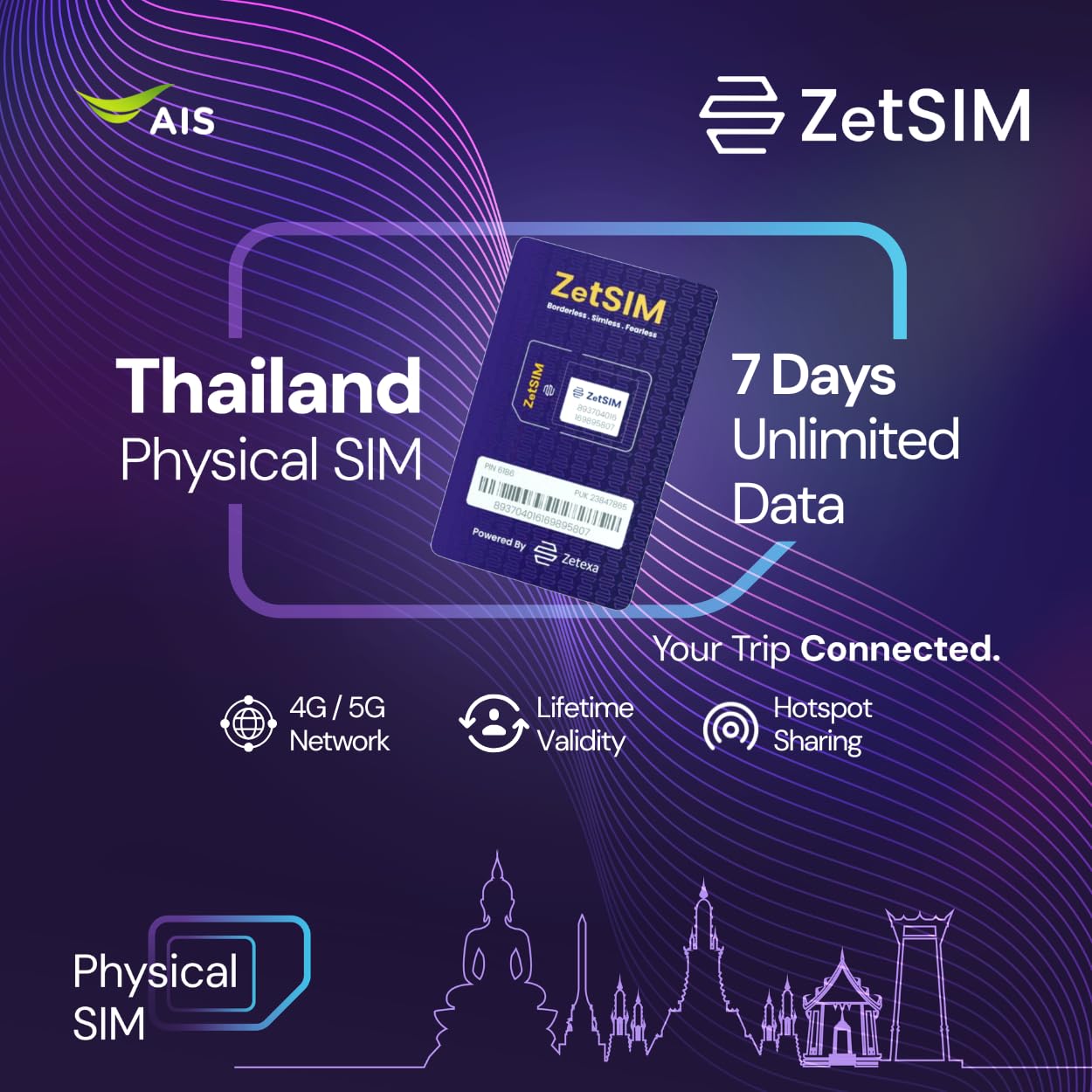 Thailand Local SIM Card | Unlimited Data for 7 Days | 4G/5G High-Speed Data | One SIM for Lifetime | Easy Top-Up via App | Hotspot Sharing Supported | No Contract Required-picture-15