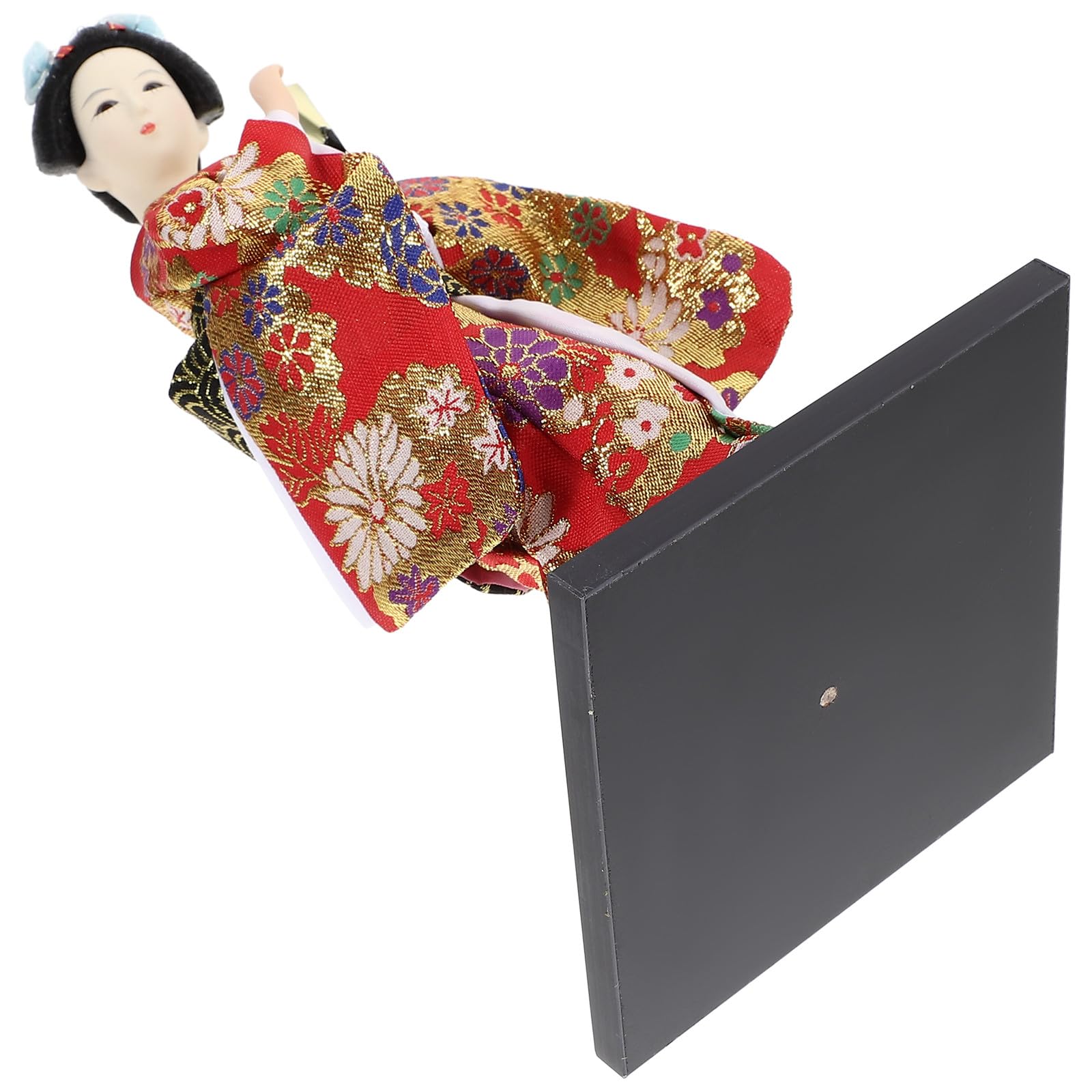 Poupée japonaise tissu ornement maison style japonerie salon 30 cm