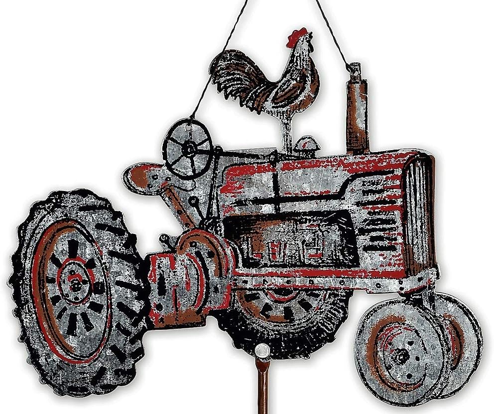 Sunset Vista Designs Barnyard Wind Chime, 44-Inches, Tractor
