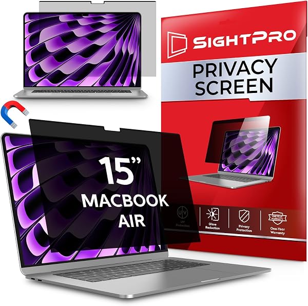 SightPro Magnetic Privacy Screen for MacBook Air 15 Inch (2023-2026, M2-M5)…