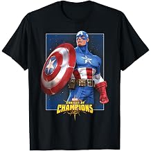 Marvel Contest of Champions Captain America Graphic T-Shirt T-Shirt