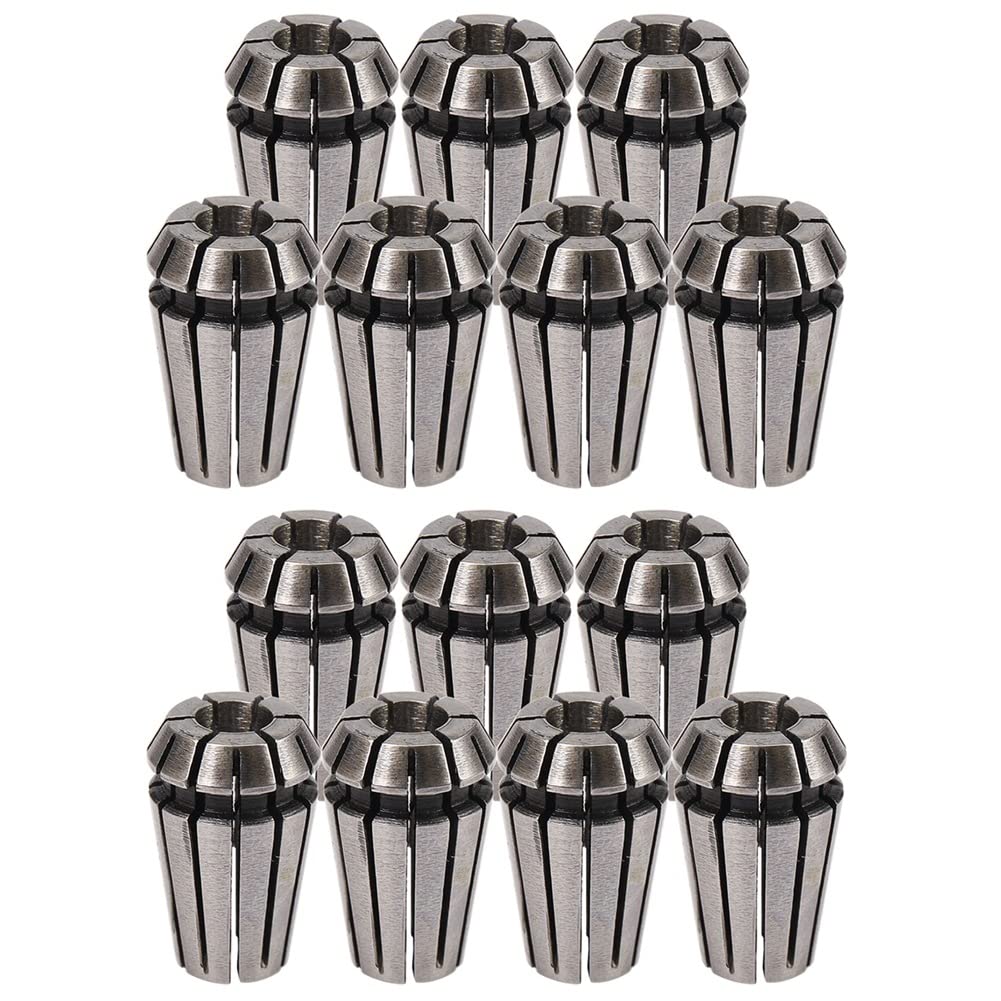 Jnchdghwa Silver 14Pcs 1-7Mm Er11 Collet Chuck Tool Bits Holder Spring Collet For Cnc Engraving Machine & Milling Lathe Tool
