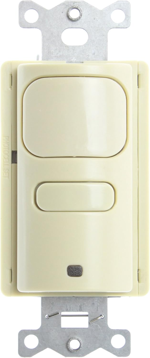 Hubbell AP2001I1 Auto/Off Vacancy Sensor Wall Switch, 120/277V, 1800-Watt, Ivory
