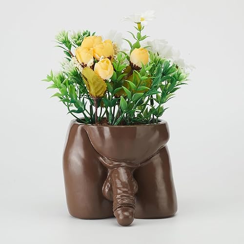Miniatura 3 de Macetero para el pene, maceta de resina, jarrón con forma de cuerpo, macetas únicas y divertidas, macetas de arte de pene para plantas de interior,