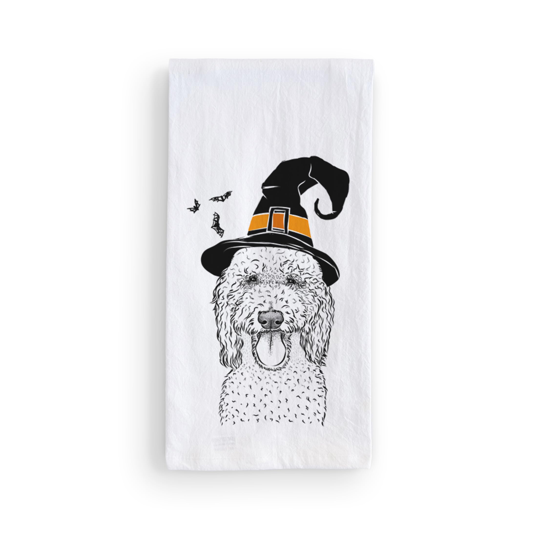 Inkopious Halloween Goldendoodle Tea Towel, Dishcloth, Dinner Napkin, Flour Sack Towel, Kitchen Decoration, Set of 1