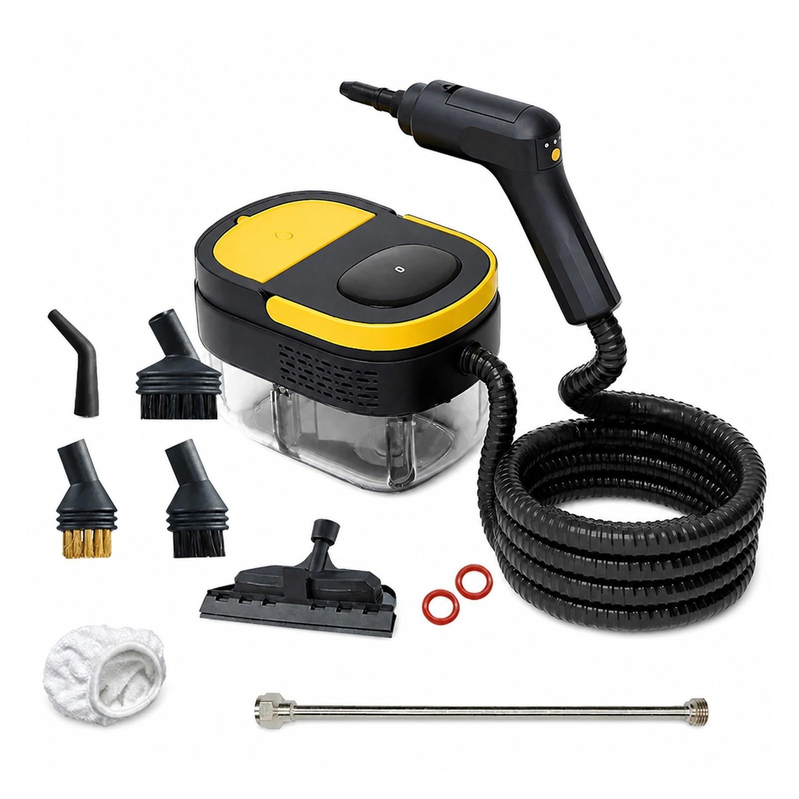 NGTFDCP Handheld Steam Cleaner, Handheld Steam Cleaner High Pressure Air Conditioning Cleaning Machine Kitchen Range Hood Car Household Appliances Stainless Steel for Home, Car, Floor