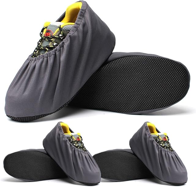 [3 Pairs] Overshoes Non-Slip Washable Reusable Shoe Covers for Household Thickened Dustproof Indoor Boot Covers