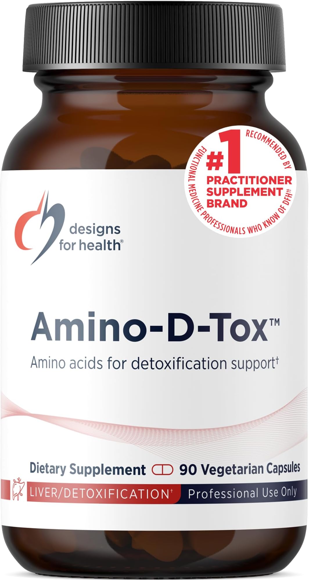 Designs for Health Amino-D-Tox - Amino Acid Detox + Liver Cleanse Support - Supplement Blend with Glycine, Calcium D Glucarate, NAC + More - Non-GMO (90 Capsules)