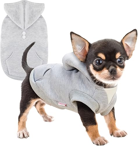 Miniatura 1 de Ropa de Frienperro para perros pequeños, hembra, niño, 100% algodón, sudadera con capucha para perros pequeños, ropa de chihuahua, sudadera cálida