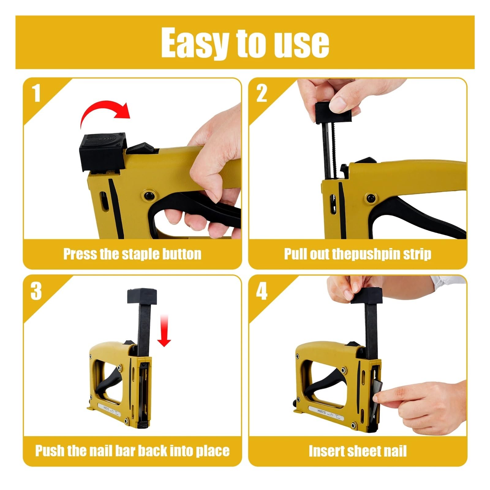 Sparachiodi, Picture Frame Gun Nailer with 1000pcs Nails Manual Flex Point Stapler Frame Pin Stapler Lightweight Point Nail Stapler
