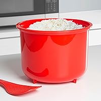 Vista 8 de Sistema Microwave Collection Rice Cooker, 87.2 oz./2.6 L, Red