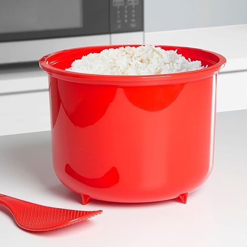 Miniatura 8 de Sistema Microwave Collection Rice Cooker, 87.2 oz./2.6 L, Red