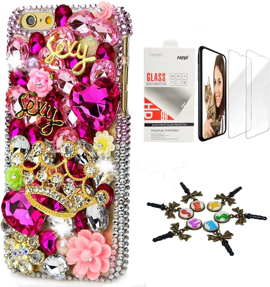 STENES キラキラケース iPhone 12 Proケース対応 - スタイリッシュ - 3Dハンドメイド [スパークルシリーズ]