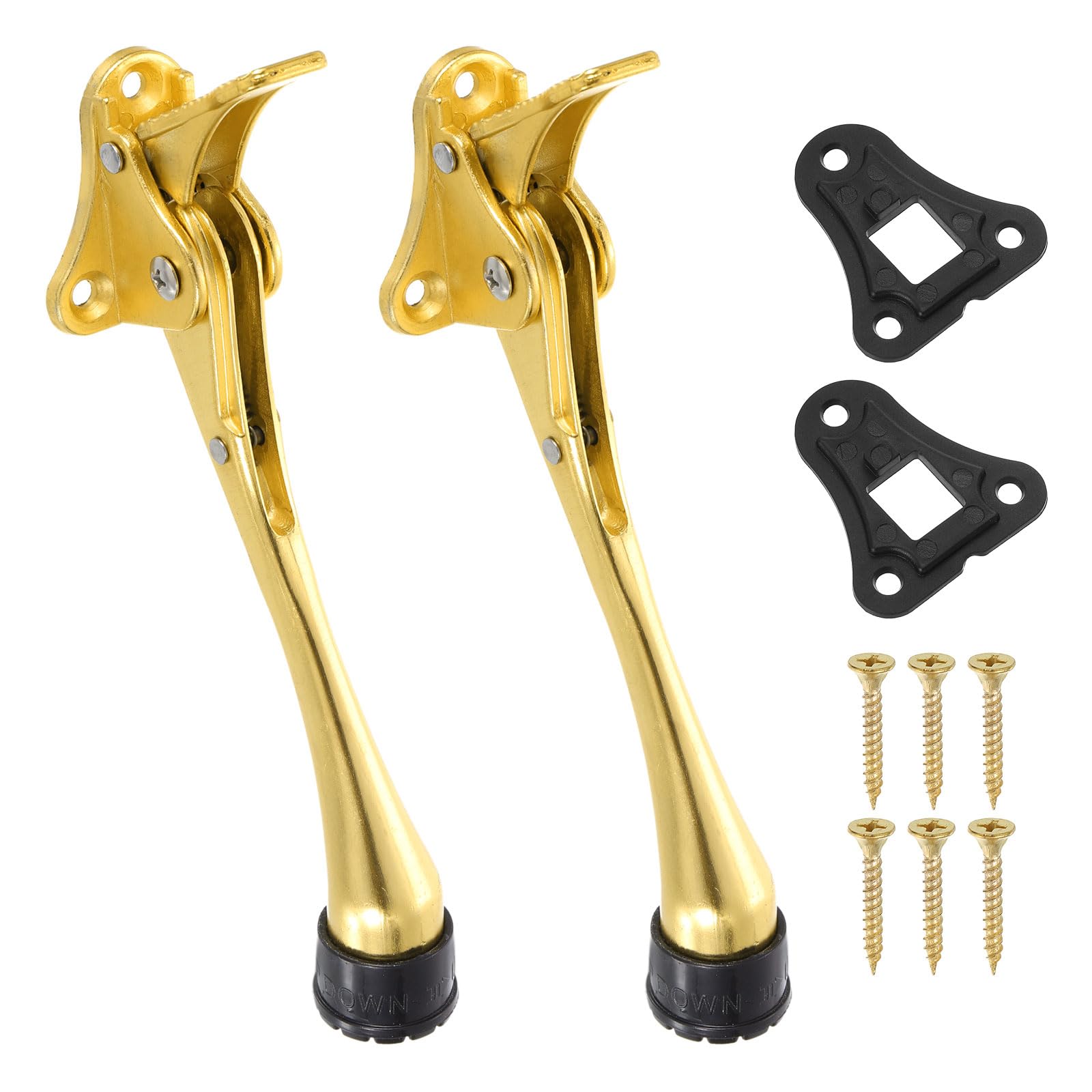 Butées de porte à pédale sourcing map 15,2 cm dorées réglables en hauteur en lot de 2