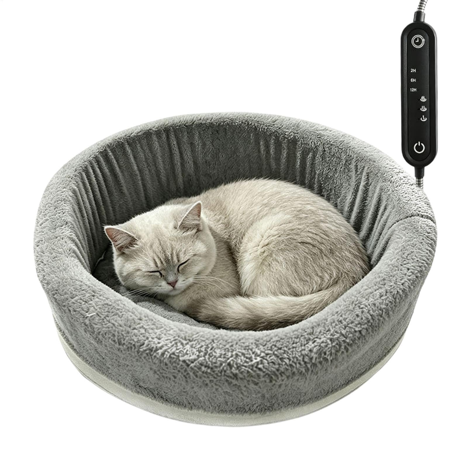 Generisch Cojín de peluche para gatos, cama de invierno caliente con