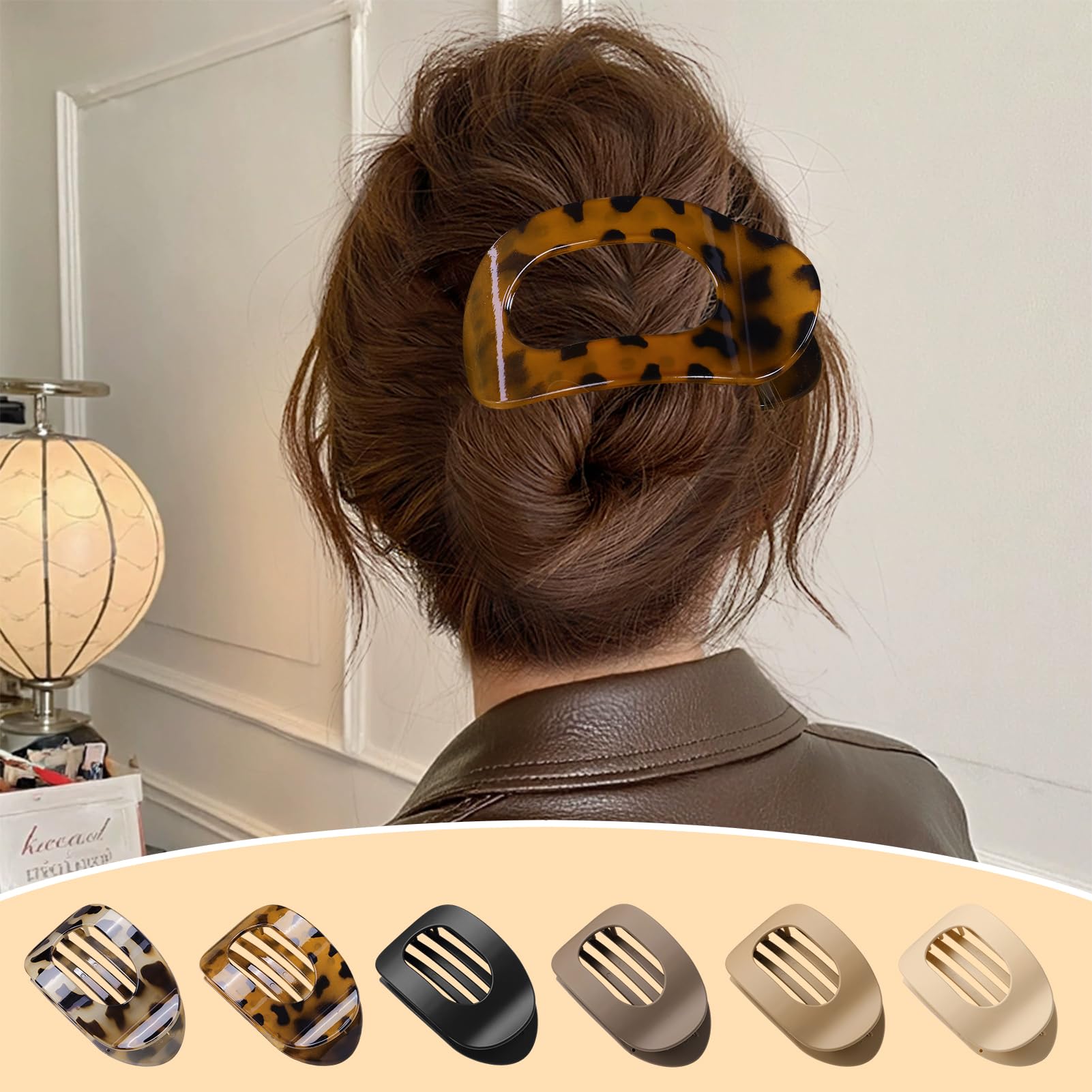 Moerstar 6 Fermagli Fermagli per Capelli Donna, Mollette Capelli Donna Elegante, Leggeri, Comodi, Antiscivolo per Capelli Spessi e Sottili (Stile4)
