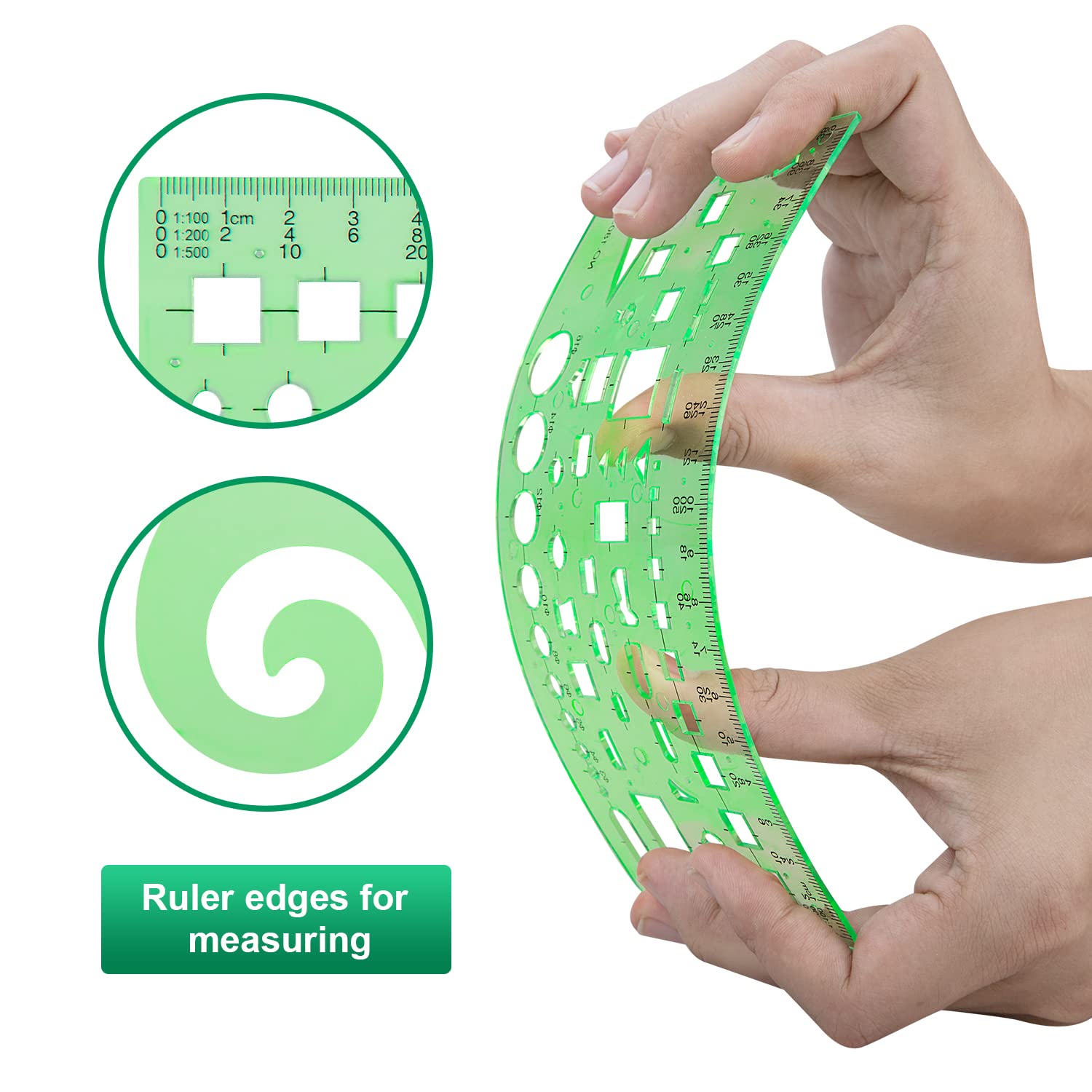 Snapklik.com : Angrox Geometric Ruler Measuring Template Scale Drawing ...