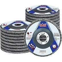 Sali 20 Pack Flap Disc 40 Grit 4.5" x 7/8-Inch Sanding Disc Bevel Type #29 Premium and Industrial Grade Angle Grinder Grinding Wheel High Performance Edge Grinding