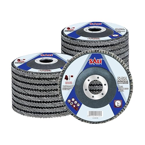 Sali 20 Pack Flap Disc 40 Grit 4.5" x 7/8-Inch