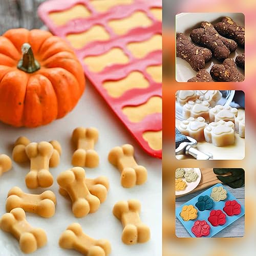 Miniatura 3 de Moldes de silicona para perros, patas de perro y hueso, moldes de caramelo para perros, cortadores de galletas para perros, juego de 11
