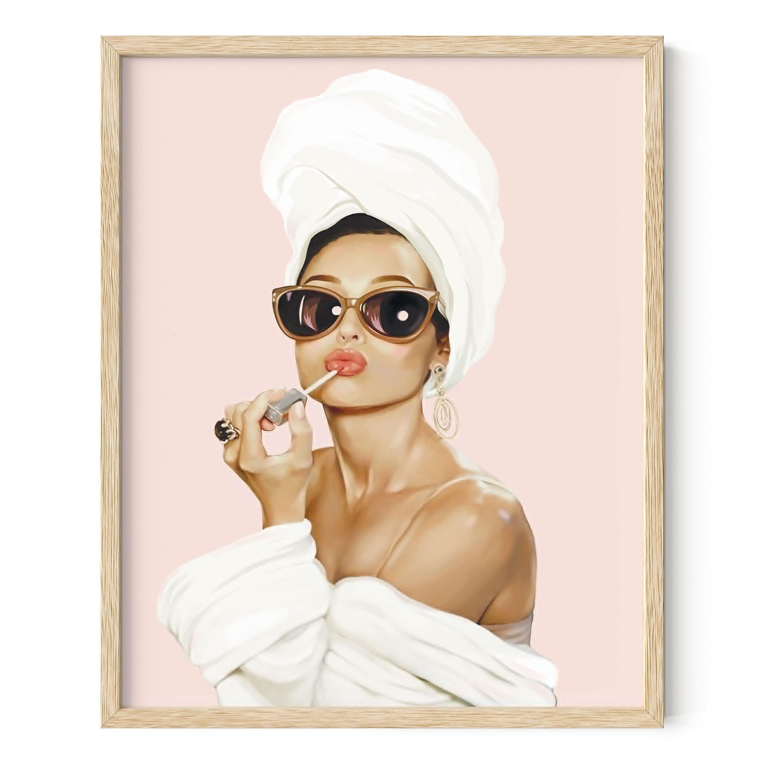 HAUS AND HUES Audrey Hepburn Wall Art Vogue Wall Decor Audrey Hepburn Poster Hollywood Wall Art | Audrey Hepburn Pictures Famous Woman Art Prints Individual (Audrey Hepburn, 16x20 Beige Framed)