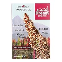Vista 1 de Andean Dream Pasta orgánica de quinua Fusilli sin gluten - Caja de 12 - 8 oz.
