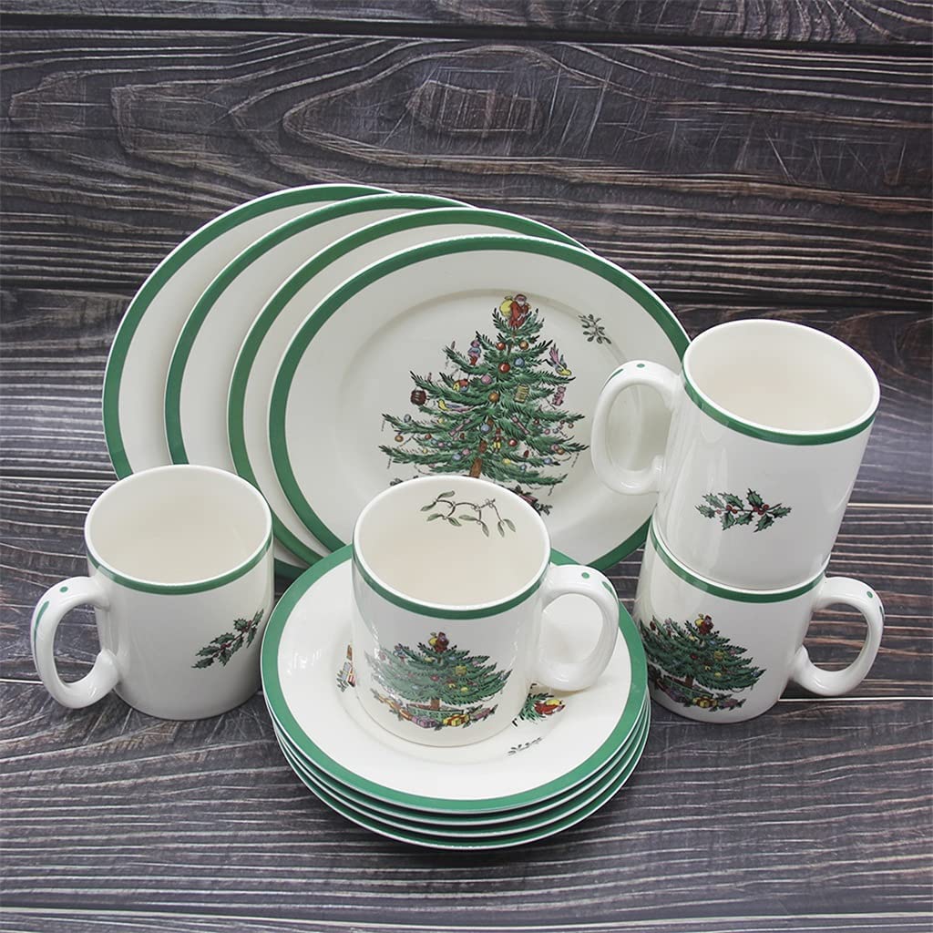 クリスマスデザイン 食器セット Amazon.co.jp: 12個/セットクリスマスツリー食器セット