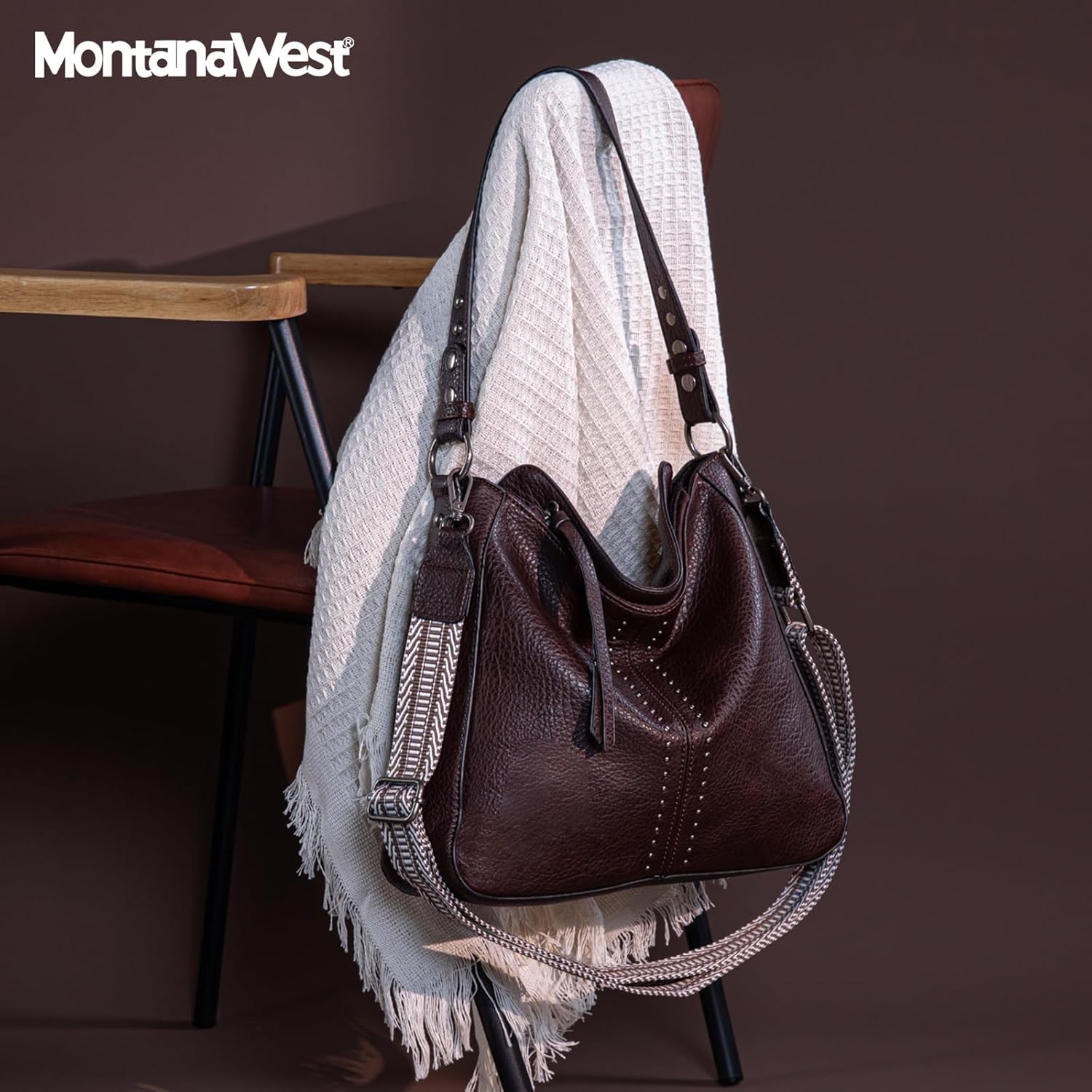 Montana West Medium Hobo Bags for Women Top Handle Satchel Shoulder Purse Bucket Handbag - Image 2