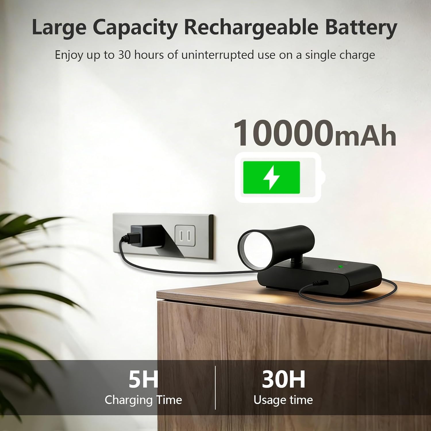Kitloo LED Wall Light, Wall Lights with Remote & Touch Control, 10000mAh Dimmable Wall Mounted Lights, 3 Color Temps & 3 Brightness Levels, Cordless Wall Sconces for Bedroom Stair Hallway