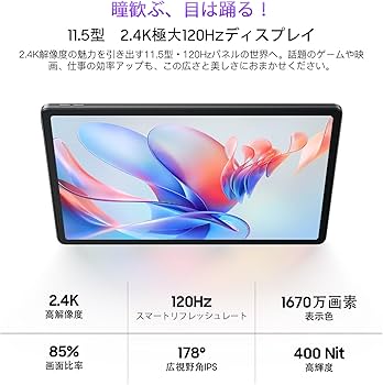 Amazon.co.jp: 【2024 NEW タブレット 120Hz】Blackview MEGA 1