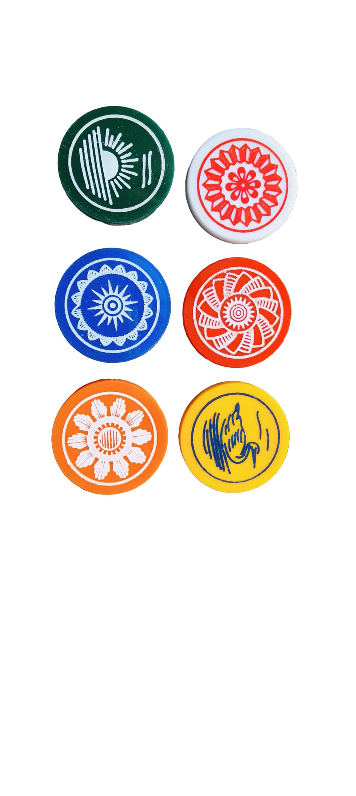 CRAZX Wooden Carrom Coins Set of 24 with 2 Queens, 8mm Striker & 50gm ultrasmooth Carrom Powder 4
