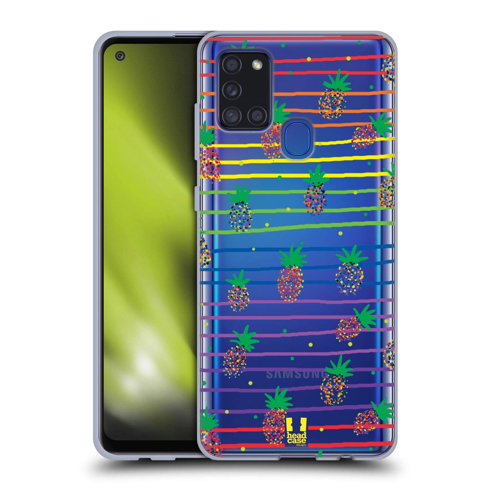 Head Case DesignsTropical Rainbow Madness Soft Gel Case Compatible with Samsung Galaxy A21s (2020)