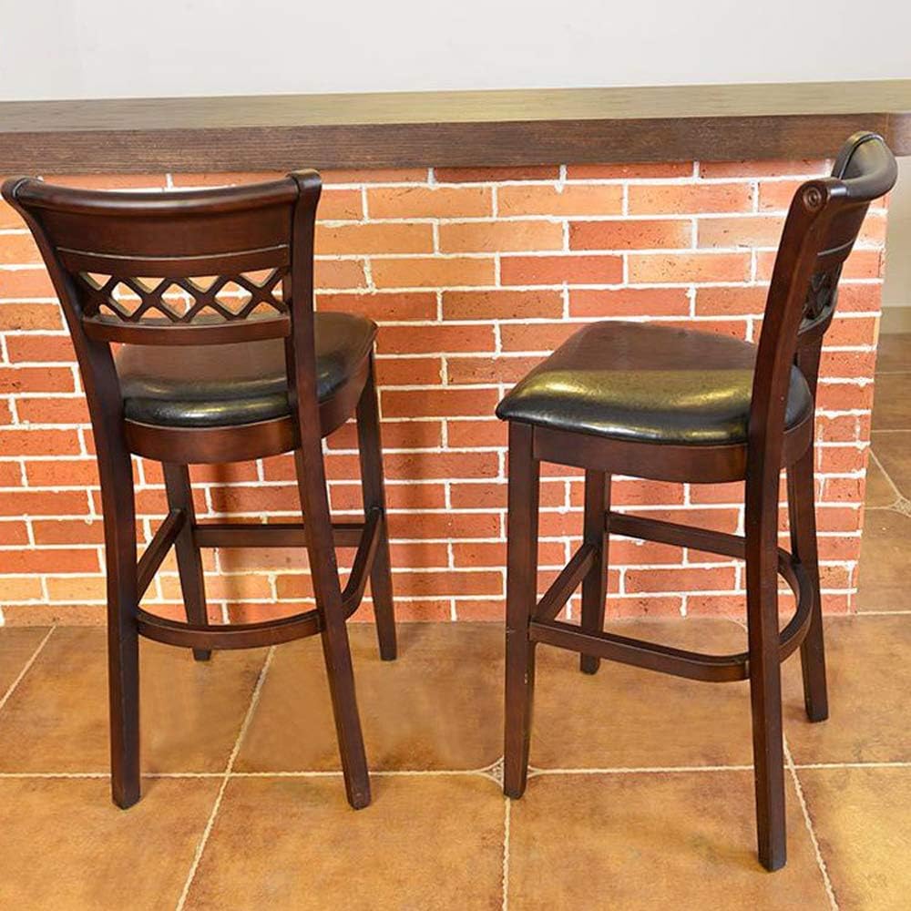 High bar Table and Chair Combination Home Balcony Leisure Outdoor Cafe mall Retro Nostalgic Solid Wood 2-Person high Table Dining Furniture Set