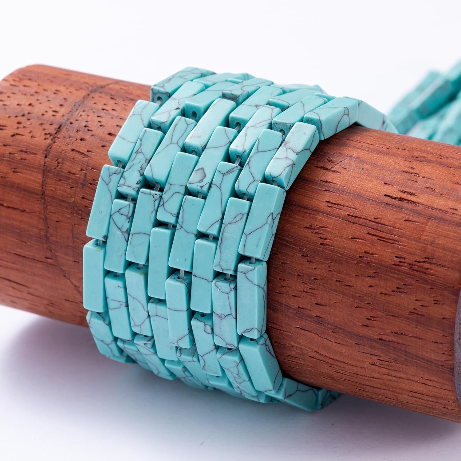 Natural Blue Turquoise Rectangle Tube Beads 4x13mm 38cm/str Loose Semi Gemstone Stone Beads for Making Bracelets Necklace Earrings - Image 5