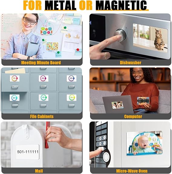 Fridge Magnet Button Maker Machine Supplies, 3*2in/3.5*2.5in Square Pin Maker Machine Refill, Square Button Press Machine Supplies, Magnet Maker Materials,90*65mm(3.5*2.5in)-500set