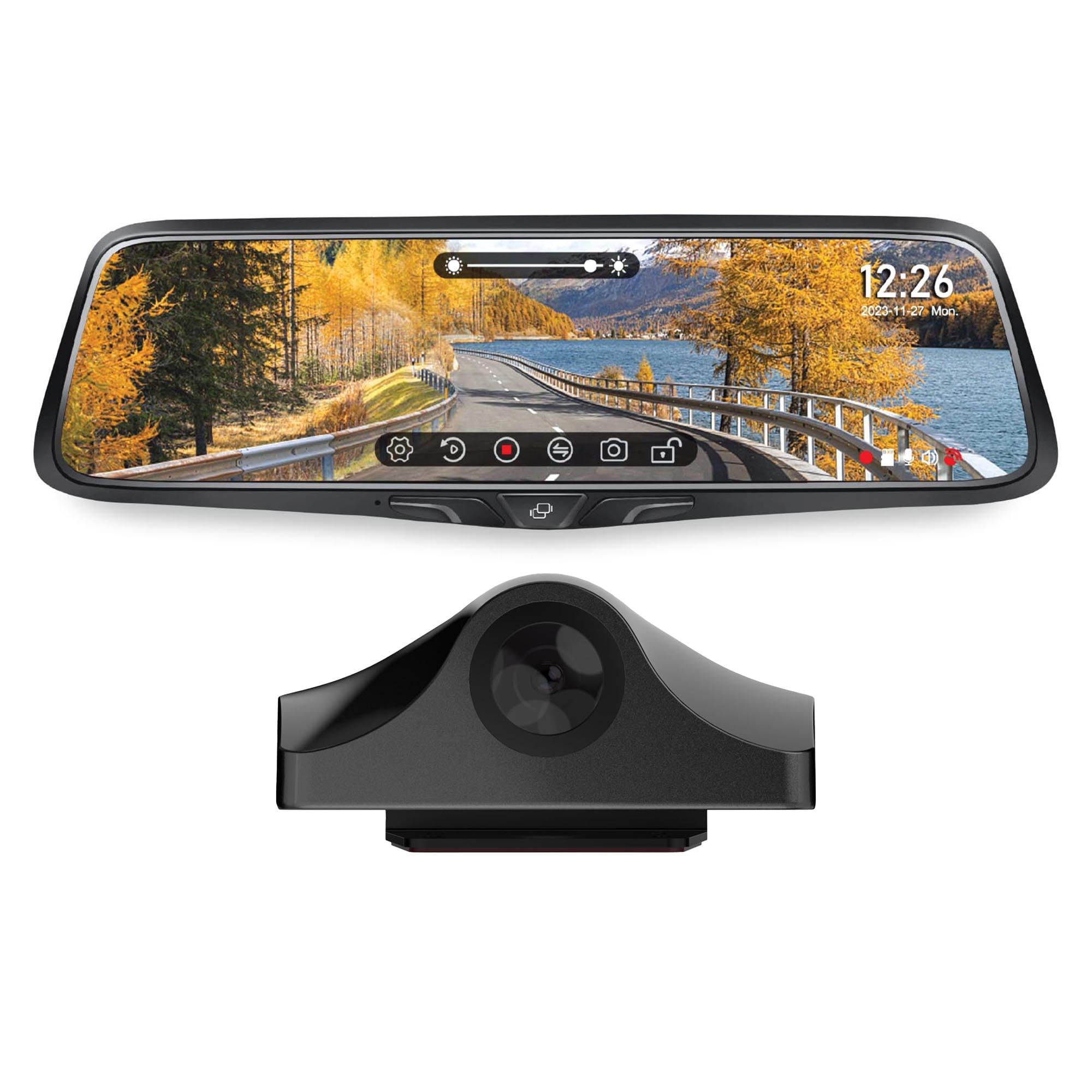 Amazon.com: Audiovox RVMDVR 2K DVR Mirror EXTCAM1 Camera Bundle