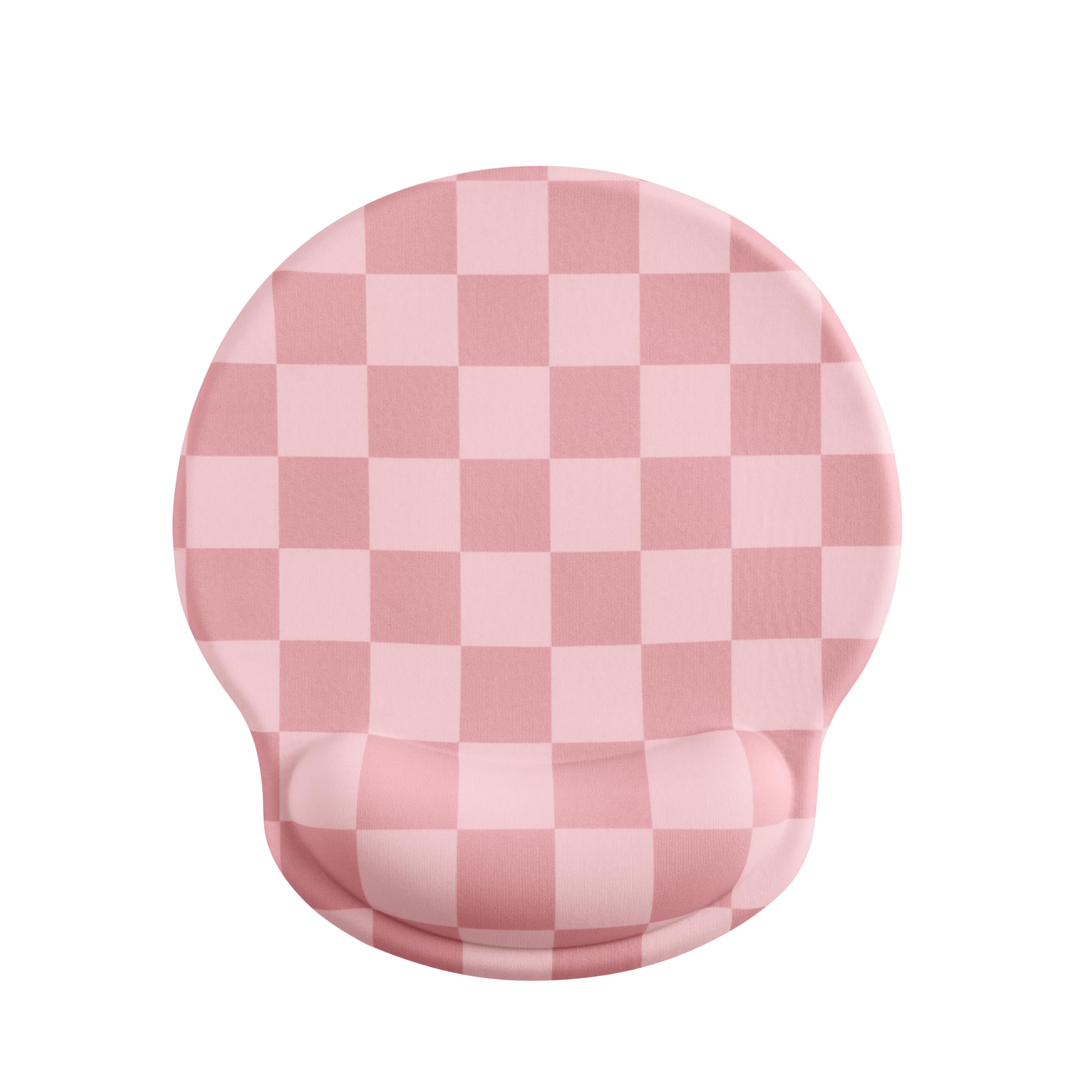 View 1 of [Minor damage to base] Ohocut Checkered Mouse Pad with Wrist Rest - Coral