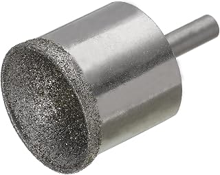 uxcell Diamond Mounted Point, 30mm 600 Grits Spherical Concave Head Bead Fine Grinding Bit for Jade Amber Stone Beeswax Glass