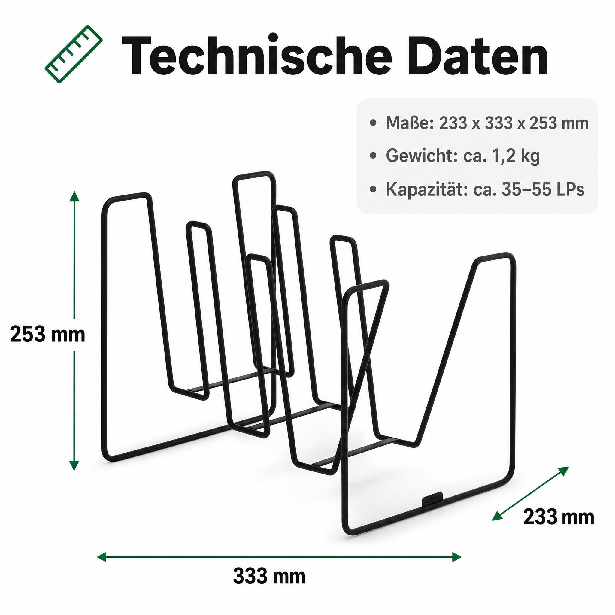 Mobiletto Per Vinili Zomo Vs-Rack Loft Nero