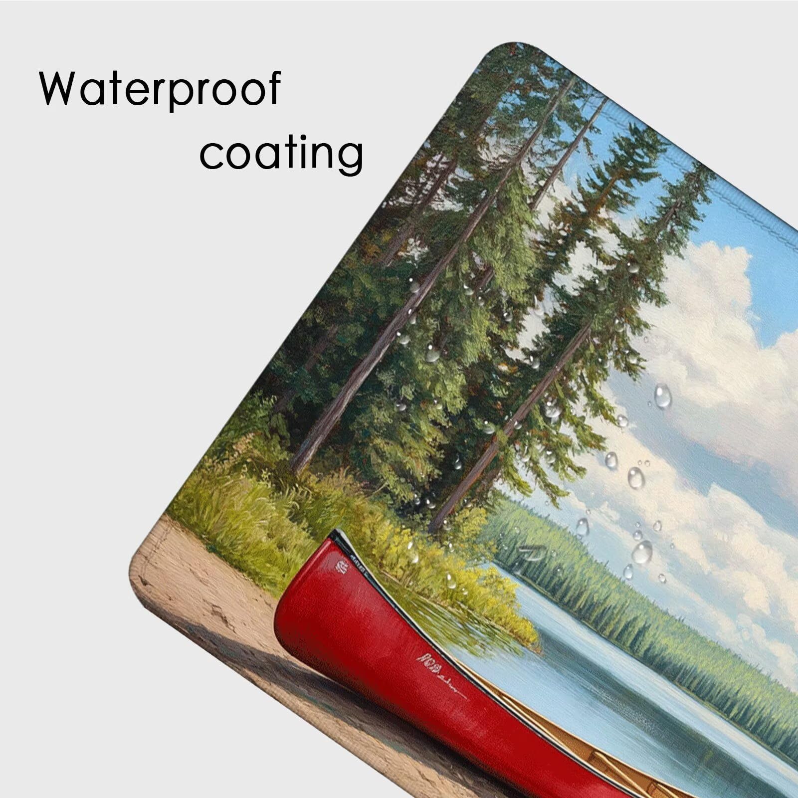 Podkładka pod mysz XXL 1200x600x3mm Podkładka pod mysz do gier z wodoodporną antypoślizgową podstawą, podkładka pod mysz dla graczy, akcesoria biurowe, dokładność prędkości-komfort, mała łódka nad