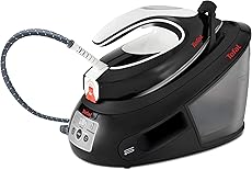 TEFAL SV8055 EXPRESS ANTI-CALC | abnehmbarer Kalk-Kollektor | 450 g/Min. Dampfstoß | leistungsstarker 6,5-Bar-Druck | Smart Temp-Technologie | Eco-Modus | 1,8 L Wassertank | Schwarz/weiß