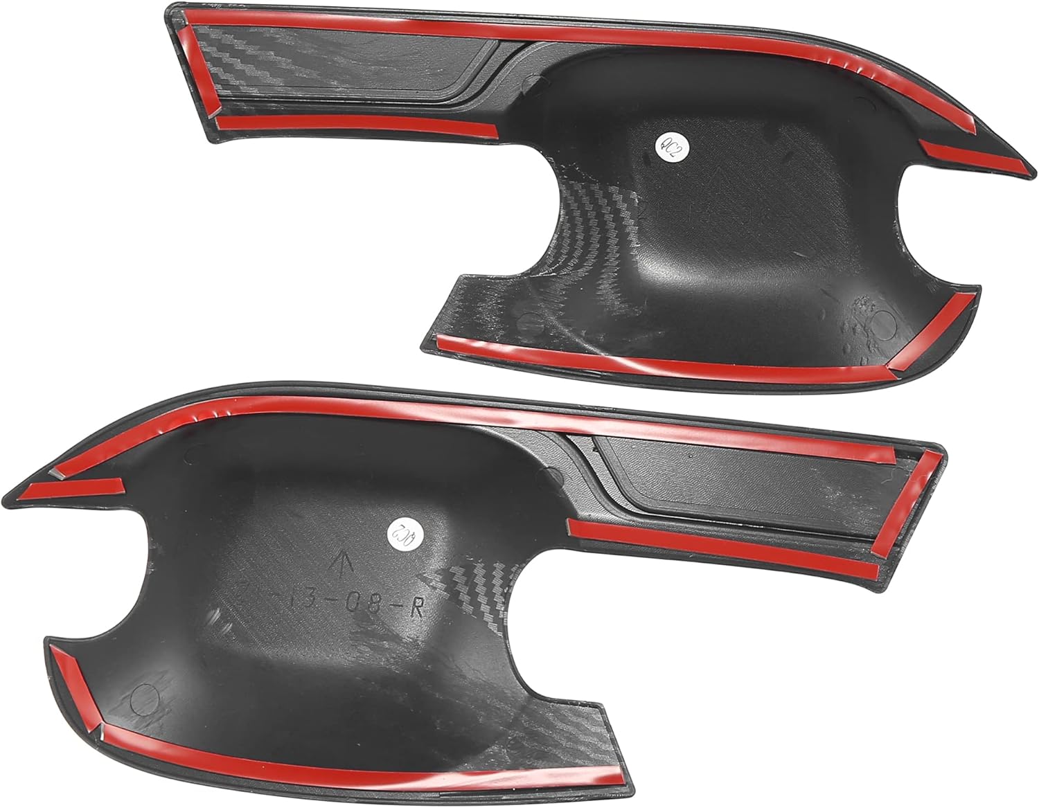 X AUTOHAUX 1 Set Auto Car Exterior Door Handle Cup Bowl Guard Protector Replacement for Isuzu D-Max DMax LS-M LS-U SX 2021 2022 Carbon Fiber Pattern Gloss Black