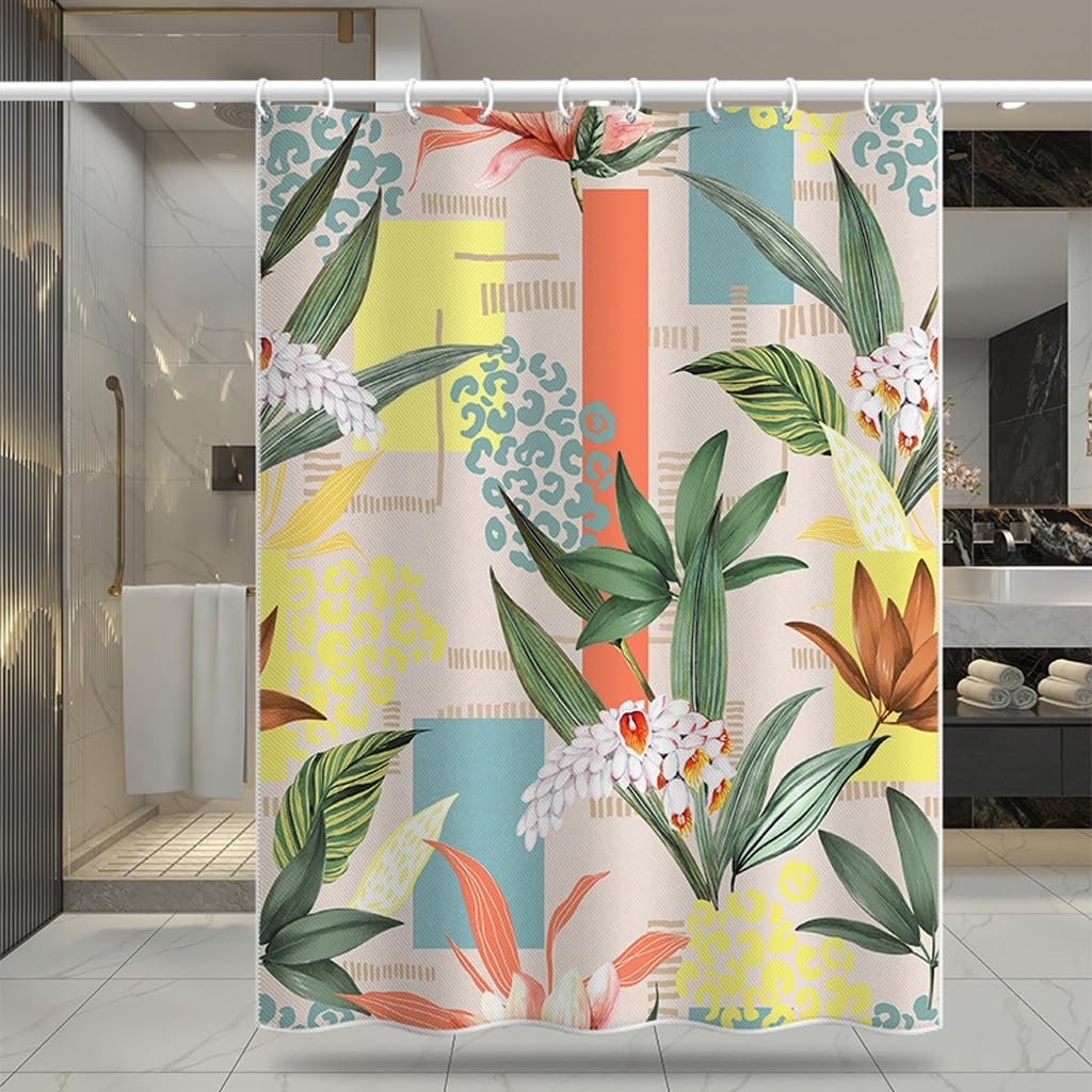 NZPOST Cortina De Ducha De Baño Cortina De Baño Cortina De Ducha Impermeable De Poliéster Cortina De Puerta De Inodoro De Cocina Cortina De Bloque De Baño con Gancho para El Ho