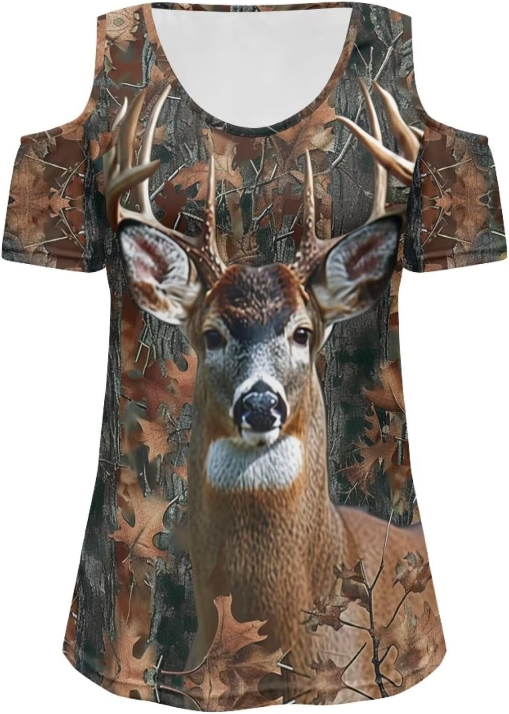 ZFRXIGN Womens Short Sleeve Shirts Size S-2XL Cold Shoulder Tops Round Neck Tshirts Casual Soft Blouse - Image 5