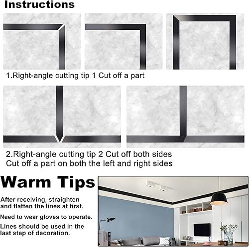 Miniatura 5 de Moldura autoadhesiva de acero inoxidable con diseño similar a un espejo, para pared, techo, marco de espejo, muebles (0.59 pulgadas de ancho x 16.4