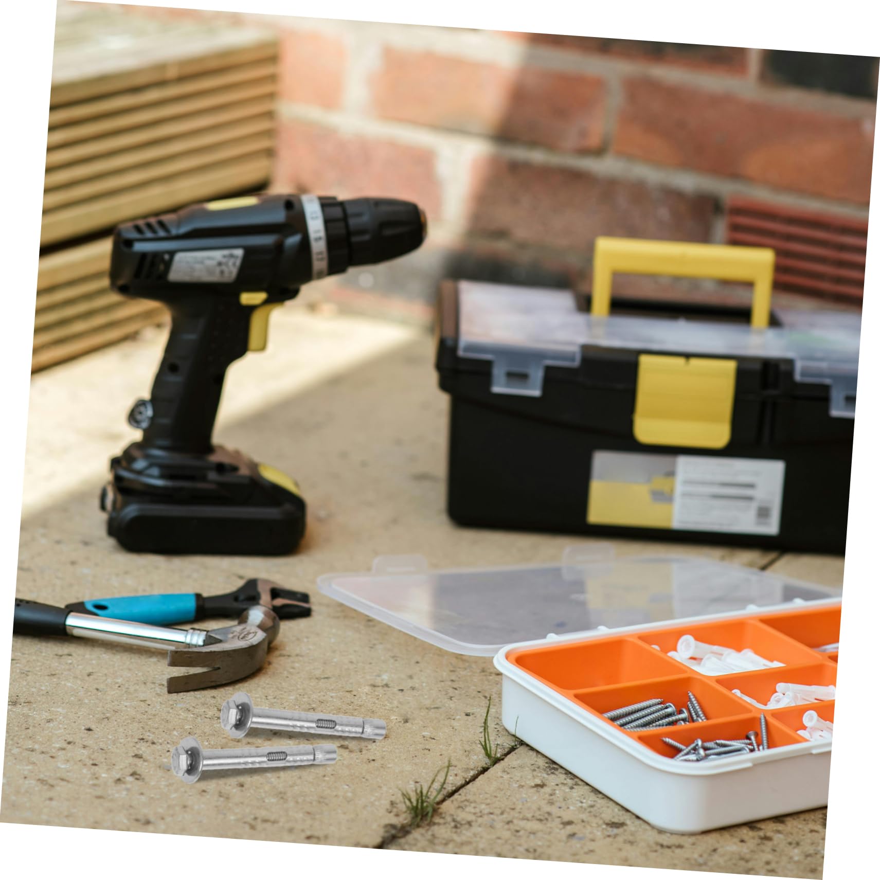 SOLUSTRE 6 Pack M6x60 Expansion Anchor Bolts Heavy Duty External Nut Anchors Fixing Anchors for Drywall Concrete Wood Sturdy Stainless Steel Constructi