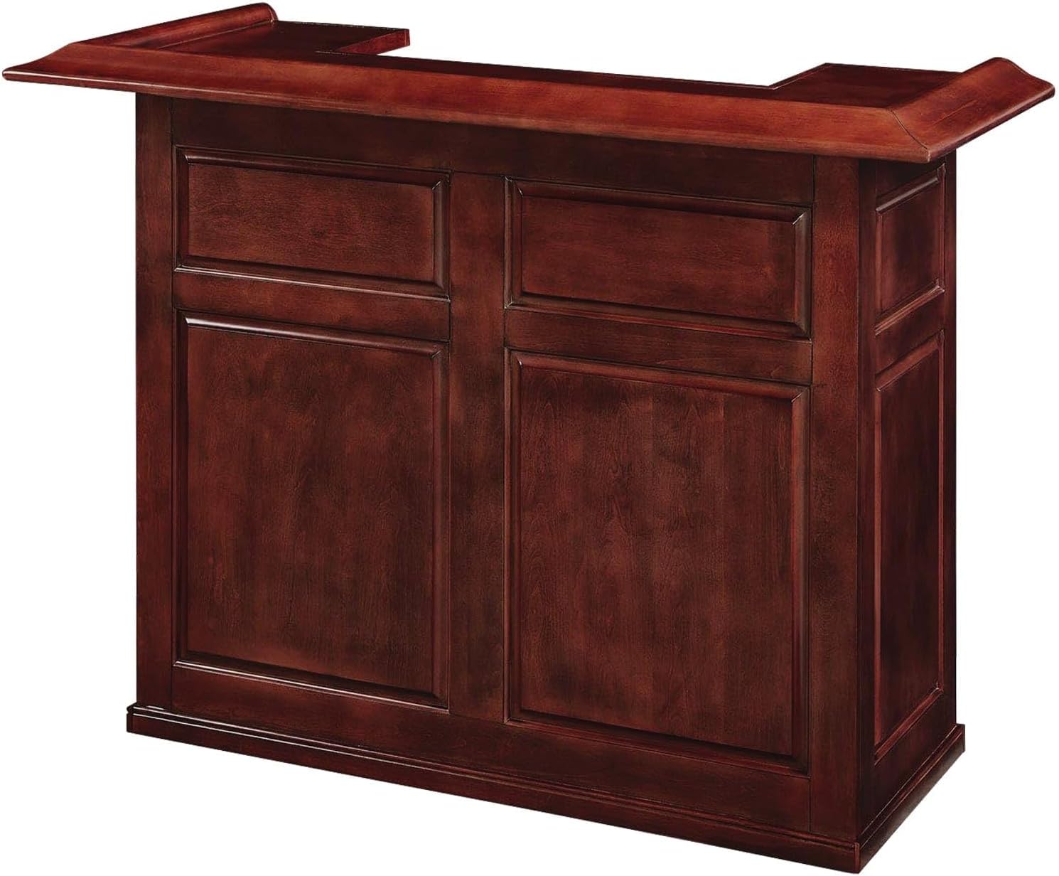 RAM Game Room Dry Bar with mini fridge pocket, 60", English Tudor