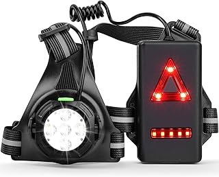 Joltix 5 LED Luz Running de Nocturna, 500 Lúmenes carga USB, Ajustable 90°, 3 Modos, Impermeable, Luz para Correr Runnin...